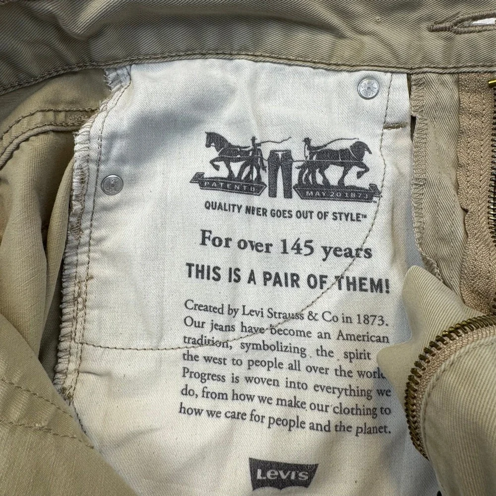 Levi's 511 Slim Fit‎ Pants Mens 29x32 Khaki Tan Twill Chino